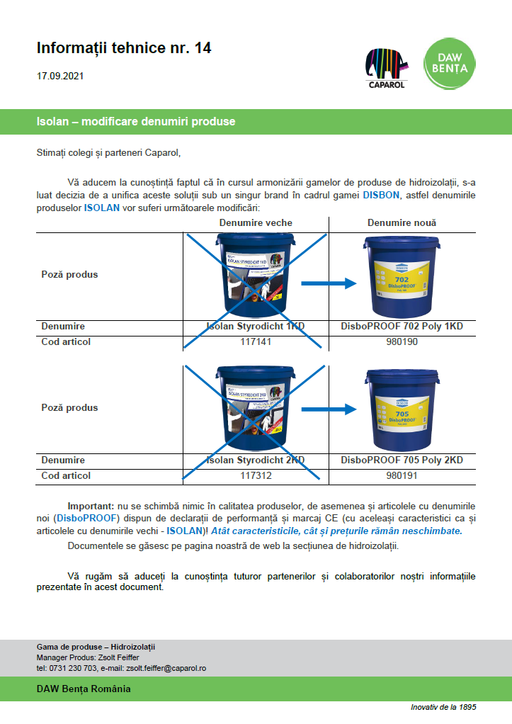 Info produse Isolan - DisboPROOF