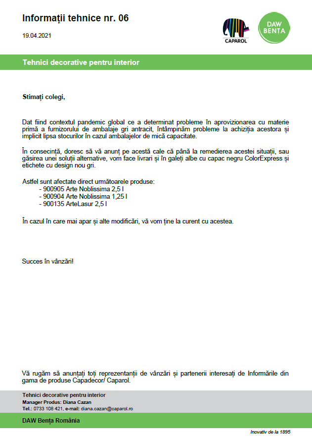 Informare lipsa stoc ambalaje mici gri